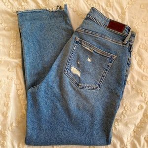 Hollister Ultra High Rise Crop Vintage Straight Jeans 11R (30x26)